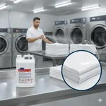 Lupa simbolizando la fragancia duradera en sábanas recién planchadas de hotel.