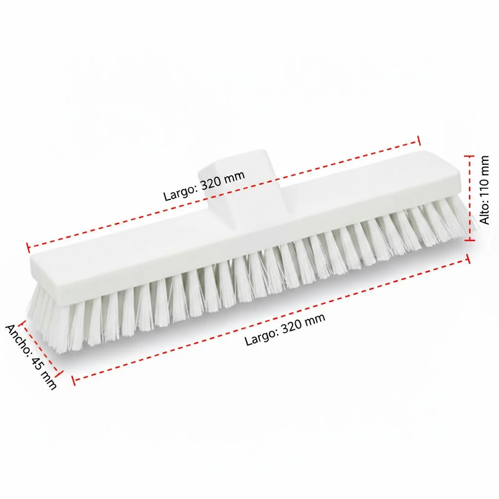 Italimpia Cepillo de Piso Frigorifico Fibra Corta PBT Blanco 40871 (6)