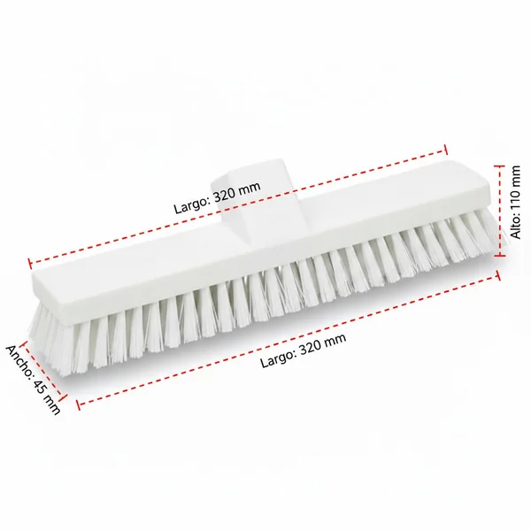 Italimpia Cepillo de Piso Frigorifico Fibra Corta PBT Blanco 40871 (6)