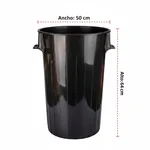 Cesto de residuos redondo Nuva 88 litros con manijas reforzadas para uso profesional.