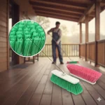 Detalle de las cerdas plumilladas del escobillón Samantha Laurita para captura de polvo fino.