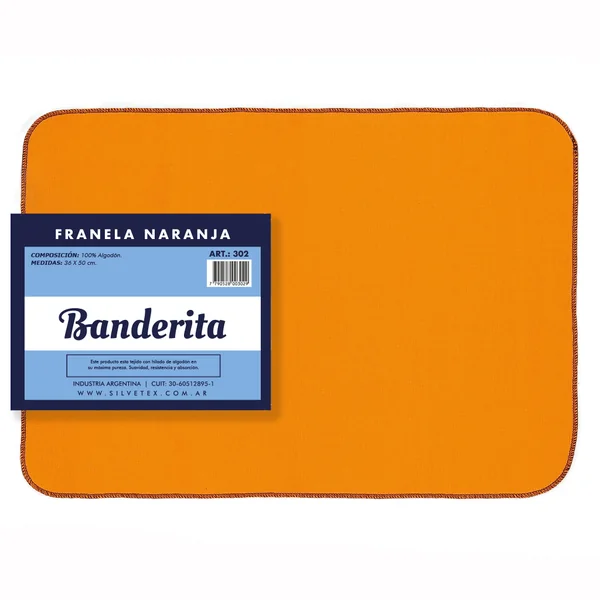 Banderita Franela Naranja 36cmx50cm 302 (60)