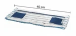 Mopa flat de microfibra Italimpia de 40cm con sistema de lengüeta para limpieza de pisos profesionales.