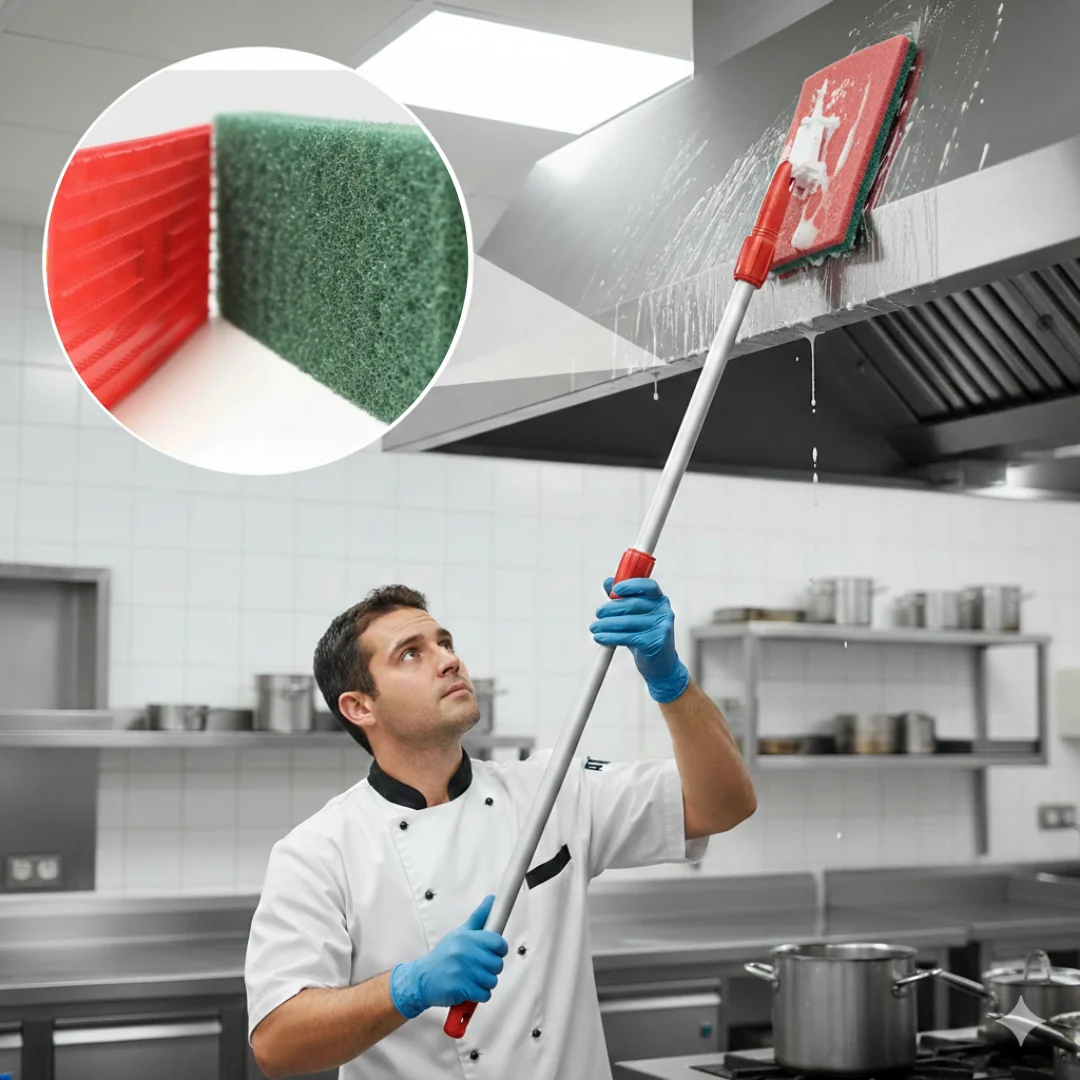 _Italimpia Porta Fibra Abrasiva Zocaleero con Sujetador de Mango Blanco 52291 (12)