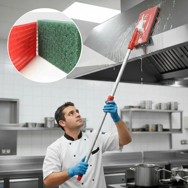 _Italimpia Porta Fibra Abrasiva Zocaleero con Sujetador de Mango Blanco 52291 (12)