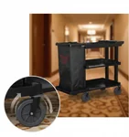 Detalle de las ruedas de alto tránsito del carro hotelero Italimpia Junior.