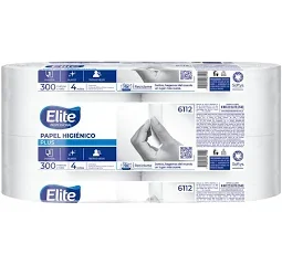 ElitePro Papel Higienico 300mt 4un SH Plus Blanco 6112 CG (1)