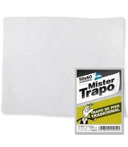 Mister Trapo Trapo de piso 60x70cm profesional consorcio blanco (96)