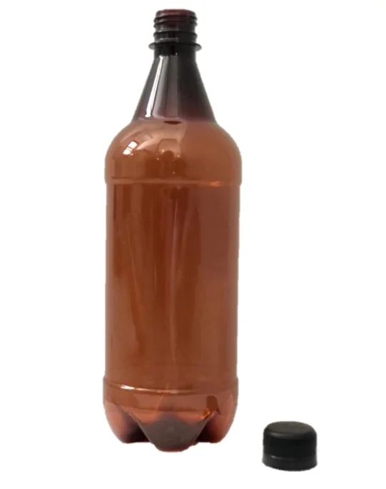 Dundalk Botella 1lt PET ambar con tapa (1)