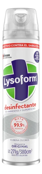 Lysoform Desinfectante Ambiental 360ml Original Aerosol (12)