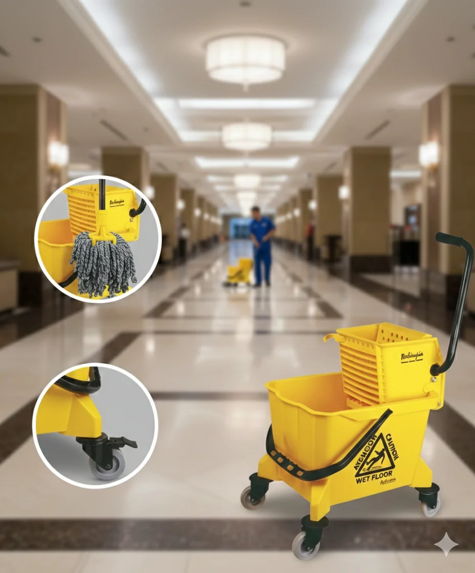 Italimpia Balde Vega con Prensa 8000 30lt Azul 79602 (1)