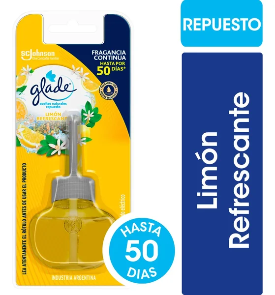 Glade Aromatizante Ambiental Aceites Naturales Repuesto 21ml Limon (6)