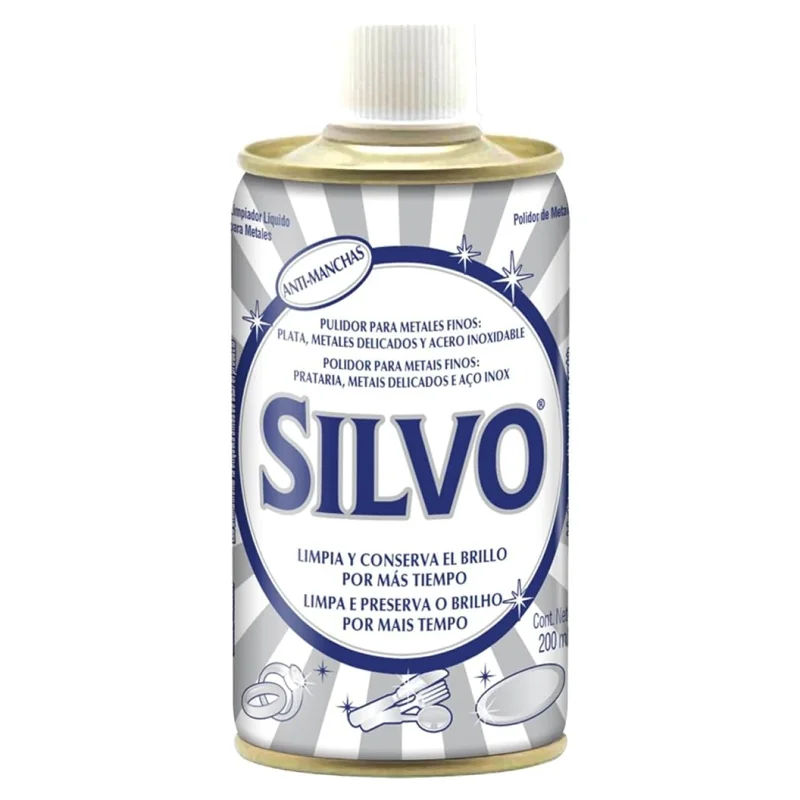 Silvo Limpia Metales 200ml Brillo anti manchas (12)