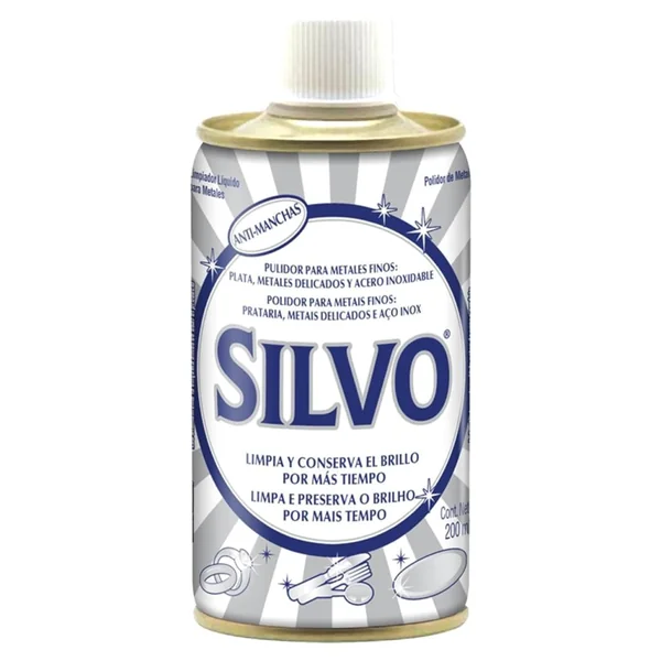 Silvo Limpia Metales 200ml Brillo anti manchas (12)