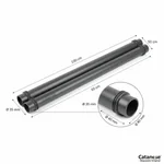 Caños rectos de plástico técnico para aspiradora Catanese Samp 201, set de 2 tramos.