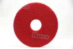 Disco abrasivo Royco de 20 pulgadas color rojo para limpieza y lustrado de pisos.