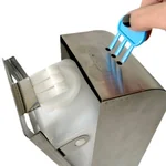 Dispenser de jabón líquido DA Curva Line esmerilado para baños de hoteles y restaurantes.