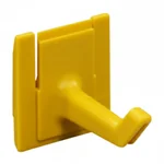 Repuesto de gancho amarillo Italimpia código 5862 para sistema de colgado técnico.