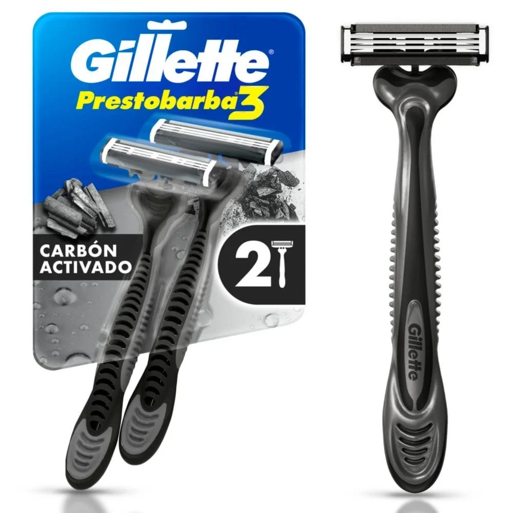 Gillette Prestobarba3 Maquina de afeitar 2un Con Carbon Activado (72)
