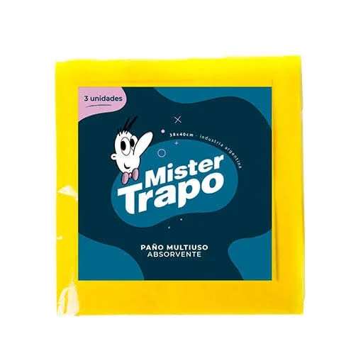 Mister Trapo Paño Multiuso  Envasado x 3 (60)