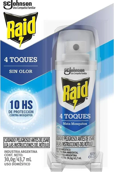 Raid Insecticida  Mini Sin Olor 4 Toques (12)