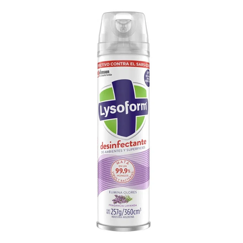 Lysoform Desinfectante Ambiental 360ml Lavanda Aerosol (12)